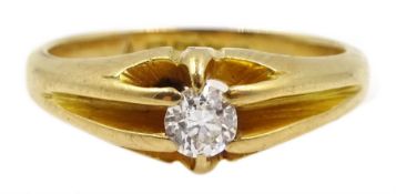 Early 20th century 18ct gold single stone diamond ring, Birmingham 1918