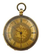 Early 20th century gold continental pocket watch stamped K18