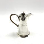 Silver hot water jug inscribed 'York & Ainsty Puppy Show August 4th 1920 by Walker & Hall, Sheffiel