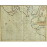 After Greenvile Collins (British 1643-1694): 'Harwich Woodbridge and Handfordwater with the Sands f