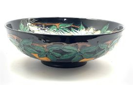 Moorcroft Passion Fruit pattern bowl designed by Rachel Bishop, dated 97' D26cm