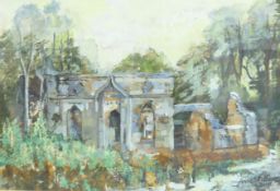 Anne Williams (British 20th century): 'Ruined Mill at Howsham', mixed media signed, titled on label