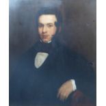 English School (19th century): Half Length Portrait of a Gentleman, oil on canvas unsigned 74cm x 6