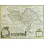 After Emanuel Bowen (Welsh 1694-1767): 'An Accurate Map of the North Riding of Yorkshire Divided in