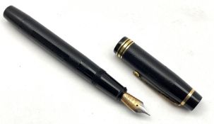 Onoto Magna fountain pen with De La Rue Onoto 14ct gold nib, the barrel stamped 'Onoto-Magna De La