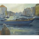 Italian School (20th century): Venice, oil on canvas indistinctly signed 45cm x 55cm