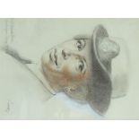 John Thomas Young Gilroy (British 1898-1985): 'H.R.H Princess Anne Buckingham Palace', pencil, char