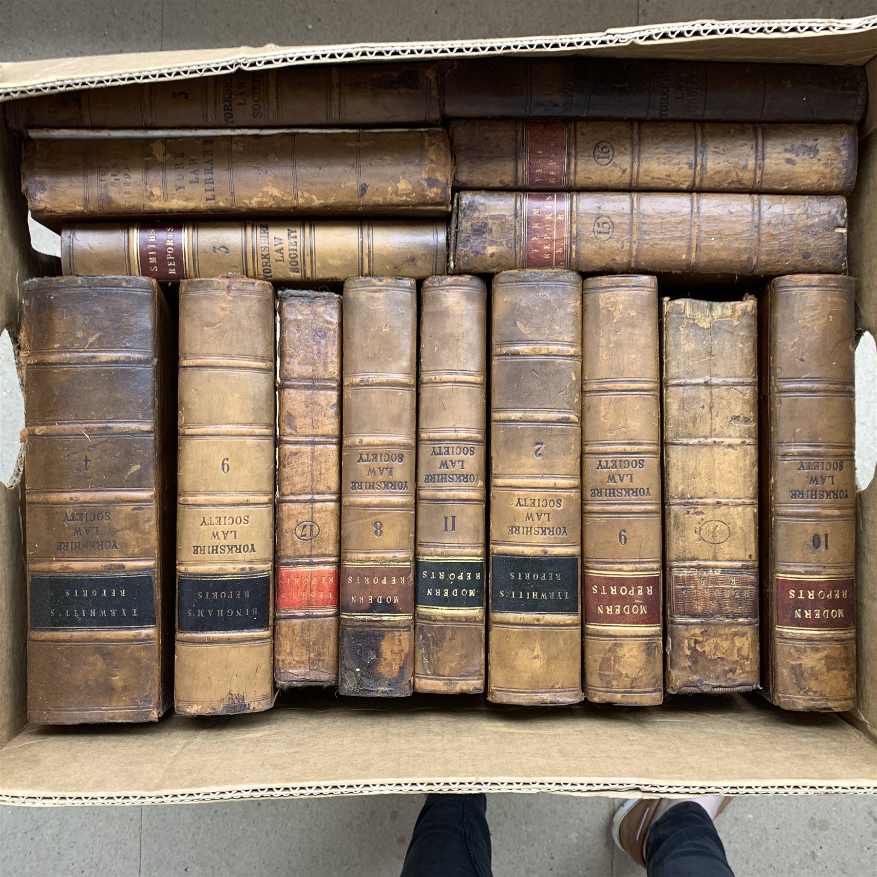 Collection of leather bound legal works including Tyrwitts Reports, Marshalls Reports etc (54) - Image 3 of 7