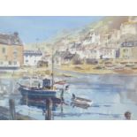 Ronald Lambert Moore (British 1927-1992): 'Polperro', watercolour signed, titled on the mount 34cm