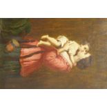 Buchanan (19th/early 20th century): Mother Holding her Child, oil on canvas signed 44cm x 29cm