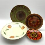 Four Poole Pottery plates comprising two Aegean, Delphis and one other D35cm max (4)