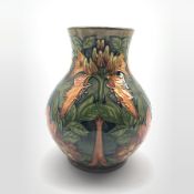 Moorcroft Flame of the Forest pattern vase, designed by Philip Gibson, H24.5cm