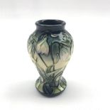 Moorcroft Nivalis pattern vase designed by Rachel Bishop, H10cm