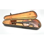 19th Century violin with the paper label of Mathias Neuner, Mittenwald No. 94 1801, with bow in cas