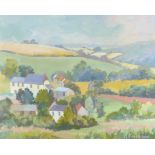 Anne Williams (British 20th century): 'Westcott Devon', oil on board signed, titled on label verso