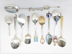 Silver and enamel 'Queens Beast' spoon London 1977 Maker Toye Kenning and Spencer and various other