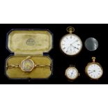 Swiss 9ct gold manual wind wristwatch, case by Sylvain Dreyfus, Chester 1929, on bracelet stamped 9c