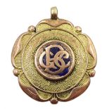 9ct gold fob medallion by Vaughton & Sons, Birmingham 1931