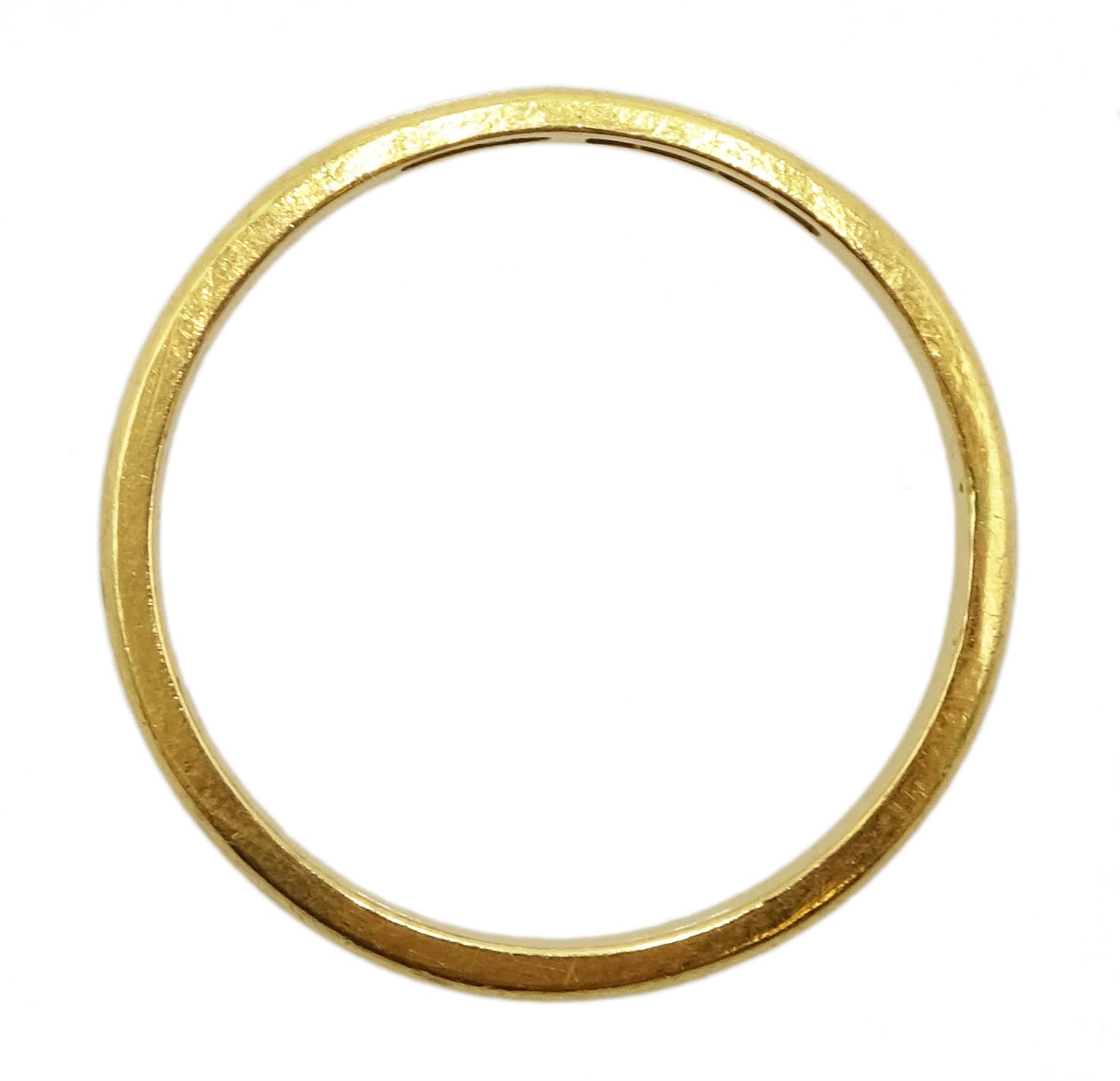 22ct gold band hallmarked, approx 2gm - Image 2 of 3