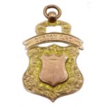 9ct gold fob medallion, Chester 1919, approx 6.83gm