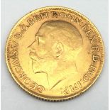 King George V 1912 gold full sovereign