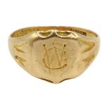 Edwardian 18ct gold signet ring, Chester 1909, approx 4.63gm