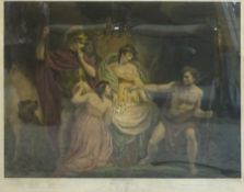 After John Opie (British 1761-1807): 'Timon of Athens - Act IV, Scene III', hand-coloured stipple en