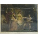 After John Opie (British 1761-1807): 'Timon of Athens - Act IV, Scene III', hand-coloured stipple en