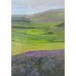 Julie Lightburn (British Contemporary): 'Spreading Luck in the Valleys (North Yorkshire Moors)', acr
