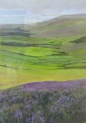 Julie Lightburn (British Contemporary): 'Spreading Luck in the Valleys (North Yorkshire Moors)', acr