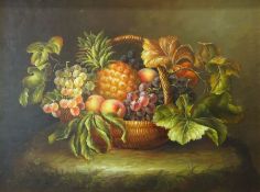 Dutch School (20th century): Still Life of Fruit, oil on panel unsigned 29cm x 39cm