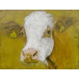 Sarah Williams (British 1961-): Cow, oil on canvas signed verso 41cm x 65cm Notes: Sarah graduated