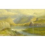 W Smith (19th century): 'Llanberis Lake North Wales', watercolour signed and dated 1887, titled vers