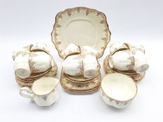 Royal Albert 'Trellis' pattern tea set comprising twelve cups and saucers, twelve plates, milk jug,