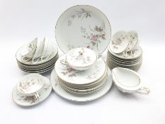 Noritake Luise pattern table service comprising: six plates D20cm, six dessert bowls, six tea cups a