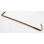 Ladies Edwardian riding crop by Swaine & Adeney with 15ct gold collar and antler handle L62cm