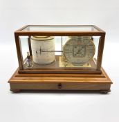 Short and Mason 'Stormoguide' barograph retailed by Brights of Scarborough in glazed mahogany case w