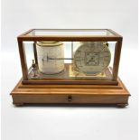 Short and Mason 'Stormoguide' barograph retailed by Brights of Scarborough in glazed mahogany case w