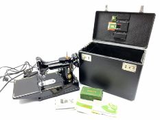 Singer Featherweight portable electric Sewing machine Model No.222k, complete in original case with