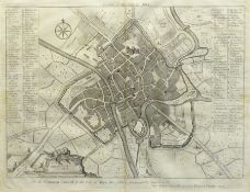 18th century Francis Drake (1696-1771) Plan of the City of York, from the History and Antiquities of