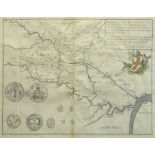18th century Francis Drake (1696-1771) map of York and its Boundaries with Seals, from the History a
