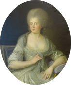 Dutch/French School (Late 18th century): Portrait of a member of the Van Loon Family, oval oil