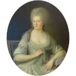 Dutch/French School (Late 18th century): Portrait of a member of the Van Loon Family, oval oil