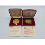 Limited edition silver-gilt medallion to commemorate the opening of London Bridge, 1973 ltd. ed. 24/