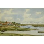 Stanley Chapman (British 20th century): 'Burnham Overy Staithes Norfolk', watercolour signed, titled