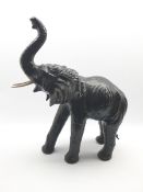 Leather covered model of an elephant 74cm x 60cm