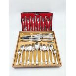 Oneida Community Patrician pattern silver plated cutlery for eight covers together with six fish kni