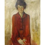 Mick Arnup (British 1923-2008): Portrait of Jean, oil on canvas unsigned 75cm x 60cm Provenance: B