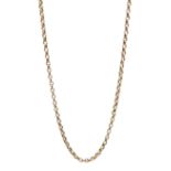 Gold belcher link necklace stamped 9ct, approx 6.55gm