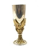 Silver and silver gilt goblet commemorating the wedding of Charles and Diana 1981 H16.5cm No. 61/100